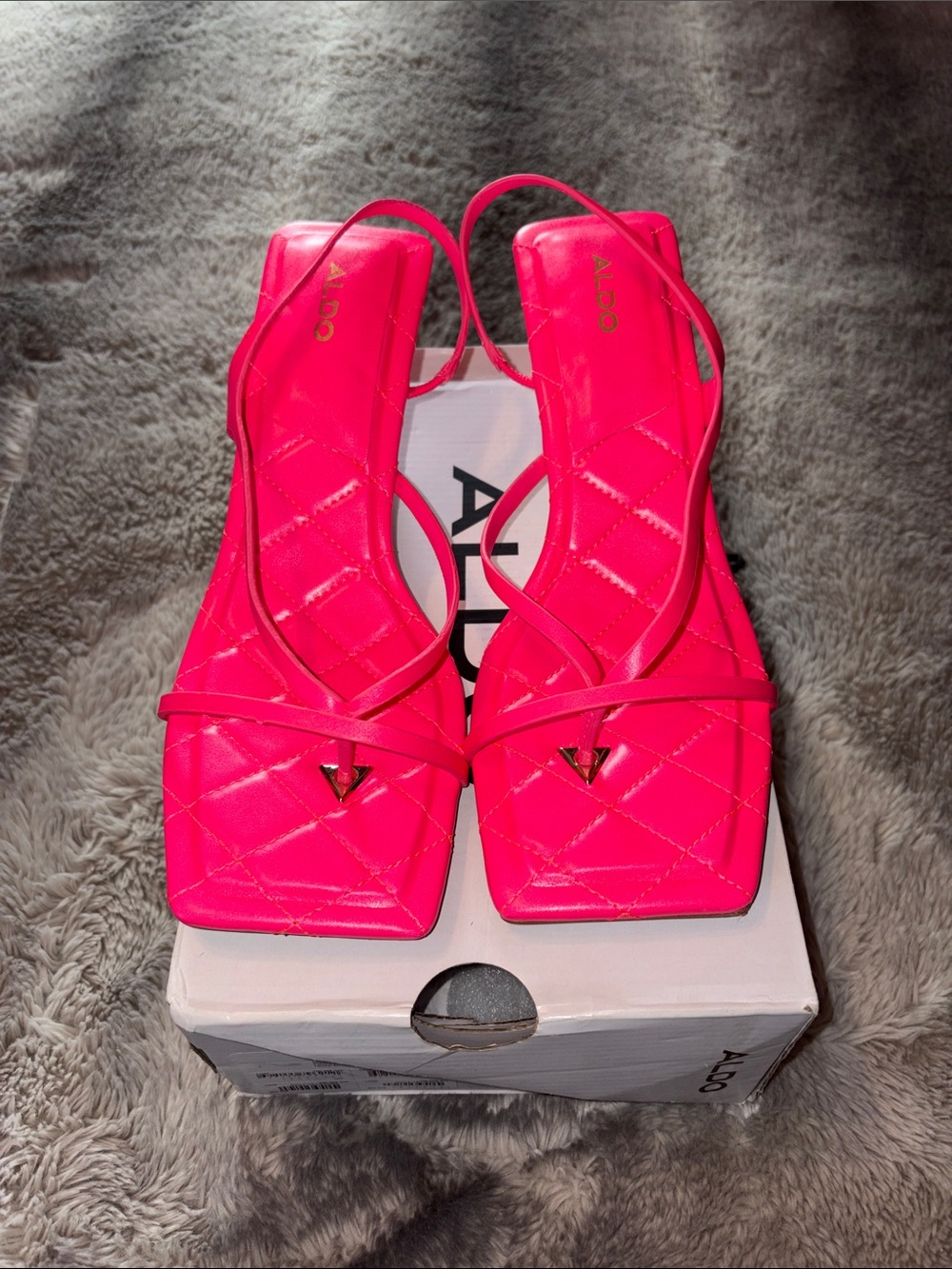 ALDO Quilted Hot Pink Heeled
Sandals 🌷 - Picture 3 of 7
